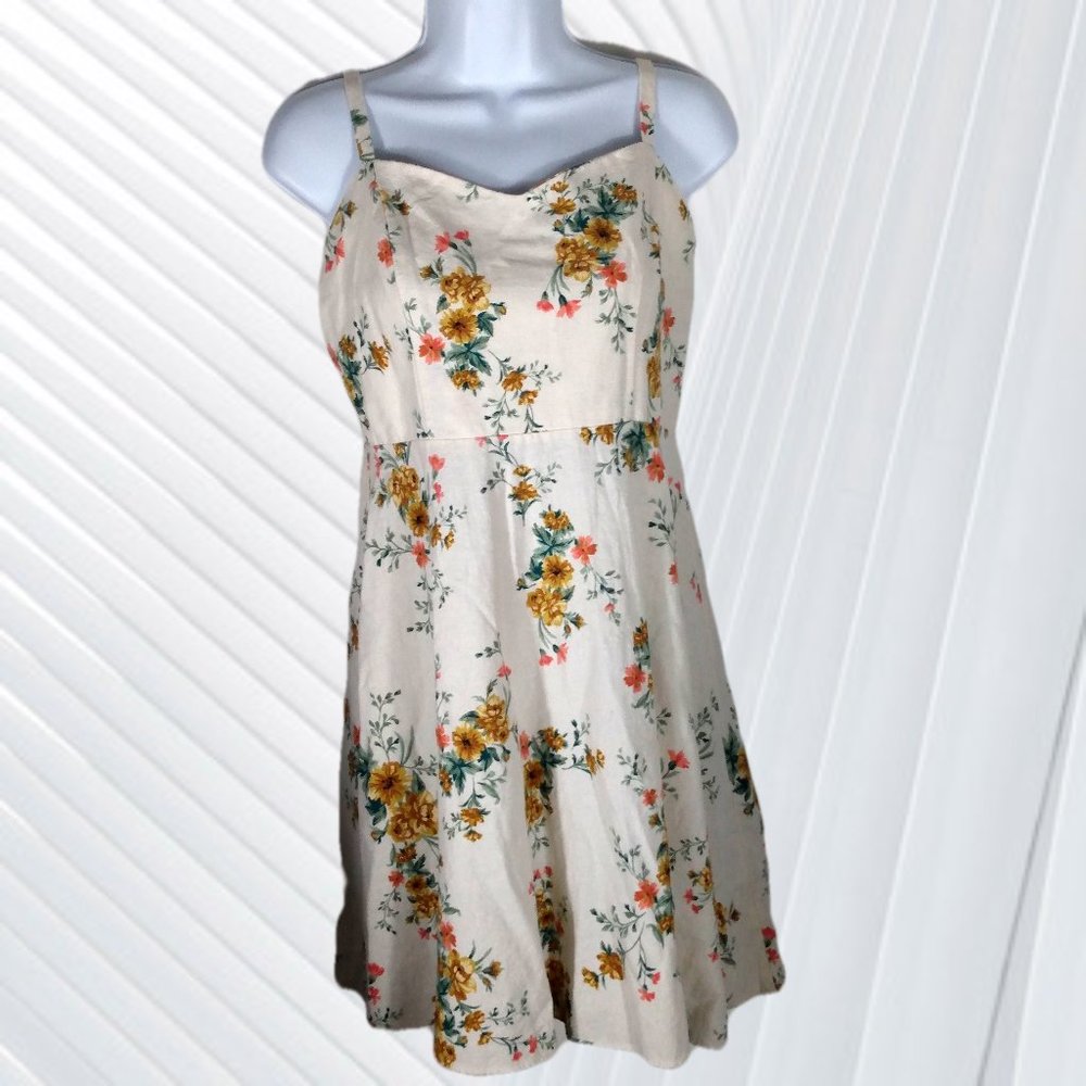Old Navy White Floral Cami Mini Dress, Size: Medium